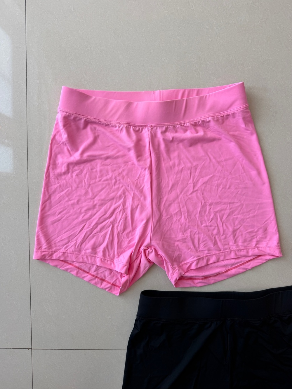 Spandex Pink & Black Active Bike Shorts Duo - Picture 5 of 8